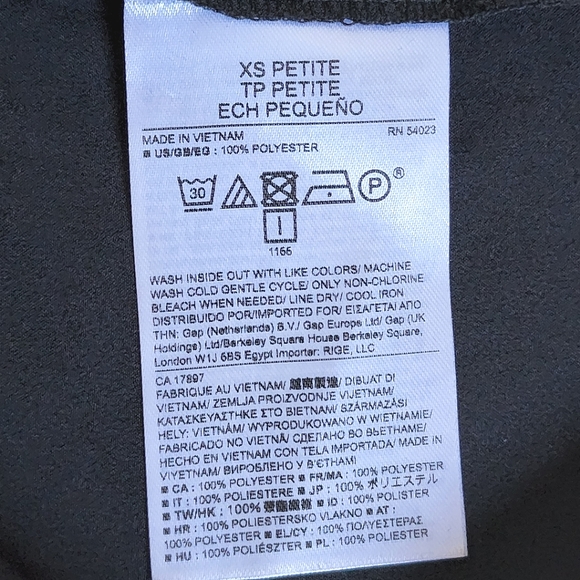 Banana Republic black fringe top sleeveless size XS petite - Picture 6 of 6